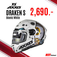 หมวกกันน็อค AXXIS HELMETS Draken S ลาย Bionic สีขาว