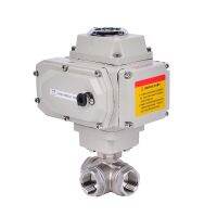 DN15 3 Way High Platform Motorized  Ball Valve Stainless Steel Q911F-16P Female Thread Electric Ball Valve