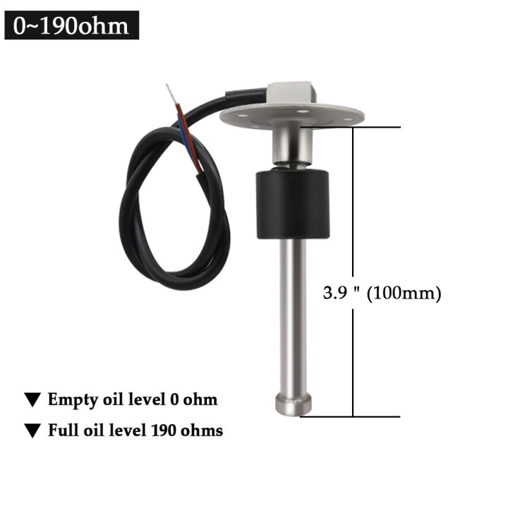 เซ็นเซอร์ลอยเชื้อเพลิง0-190ohm-เกจวัดระดับน้ำมันเชื้อเพลิงเกจระดับถังเชื้อเพลิง-led-7สีพร้อมไฟสัญญาณสำหรับรถยนต์น้ำ-rv-แคมเปอร์เรือยอชท์