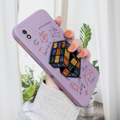 เคสโทรศัพท์มือถือสำหรับ Xiaomi Redmi 9A เคสโทรศัพท์สำหรับของเหลวที่ใช้ทำรูบิคการ์ตูนเด็กหญิงเด็กชายขอบด้านข้างฝาหลังป้องกันกล้อง