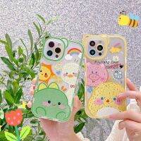 เคส RouJiang สำหรับ iPhone 14 13 12 11 Pro Max X XR Xs Max 8 7 6 6S Plus SE 2020การ์ตูนง่ายๆกราฟฟิตีน่ารักสุดๆหมูน้อยน่ากลัวเคสโทรศัพท์เป็ดน้อย