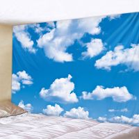 【CW】❁♟۞  and Clouds Tapestry Landscape Wall Hanging Background Boho Room Beach Mats