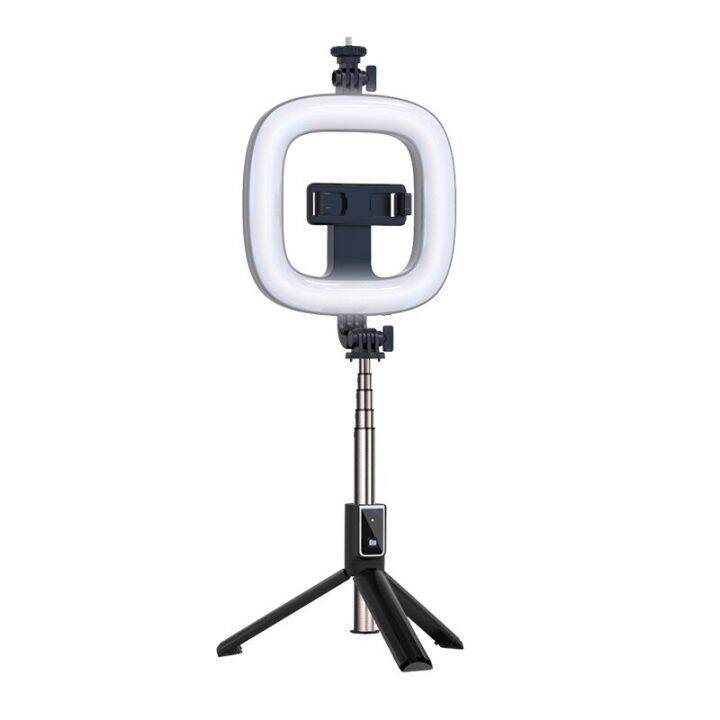 new-p40d-square-fill-light-self-timer-pole-portable-6-inch-beauty-fill-light-anchor-meiyan-lamp-live-broadcast-triangle-bracket-mirrors