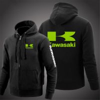 2021 Male Kawasaki Printing Hoodie Leisure Sweatshirt Zipper Men Hooded Jacket Hoodies