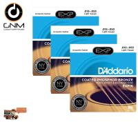 DAddario สายเคลือบกันสนิมกีตาร์โปร่ง Acoustic Guitar Light รุ่น EXP16 .012 - .053 * Made in USA * // ( 3 ชุด )