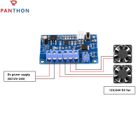 【?คลังสินค้าพร้อม?Panthon DC12V ตัวควบคุมอุณหภูมิพัดลม PWM 24V,พัดลม DC ตัวควบคุมอุณหภูมิอัจฉริยะโมดูลวงจรหลอดทดลองตัวควบคุมความเร็ว