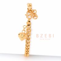 BZEBI สร้อยข้อมือผู้หญิงทอง 24K สร้อยข้อมือออกแบบแฟชั่นที่เรียบง่าย 510b