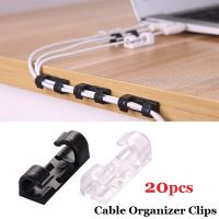 20PCS Cable Organizer for Video Audio Power Wire Network Cable Desktop Management Cord Clips USB Charger Data Line Holder Winder Cable Management