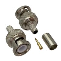 1Pcs Connector BNC Male Plug Crimp RG58 RG142 LMR195 RG400 Cable RF Coaxial Wire Terminal