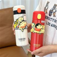 แคโร้ด?Crayon Shin Shin Shin Shin Lid Thermos การ์ตูนมูลค่าสูงพอร์ทัลนักเรียนน่ารักกระบอกใส่น้ำสแตนเลสสตีล304