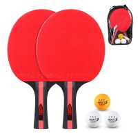 Ping Pong Paddles and Table Tennis Set Pack of 2 Ping Pong Rackets with 3 Balls and Carry Bag for Beginners Boys Girls