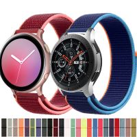 {TATLLr}20มม./22มม. สำหรับ Galaxy Watch 3 45มม./46มม./42มม. /Active 2 Samsung Gear S3 Frontier สร้อยข้อมือไนลอน Huawei Watch GT 2 2e Pro Band