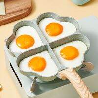 Four Hole Frying Pot Pan Creative Heart-Shaped Easy Clean Eggs Cooker Omelet Pan Nonstick Eggs Frying Pan Gift for Cook