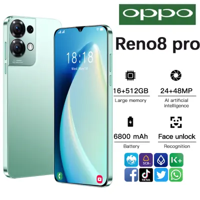 โทรศัพท์ OPPQ Reno8 Pro 7.5inch 16GB + 512GB 6800mAh โทรศัพท์มือถือ Smartphone 4G/5G / Wifi สองซิมการ์ดโทรศัพท์ราคาถูก โทรศัพท์ถูกๆ มือถือ Mobile phone โทรศัพท์ถูกๆ มือถือราคาถูกๆ โทรศัพท์สำห รับเล่นเกม ที่ดีที่สุด เกมมาร์ทโฟนซีโอดี