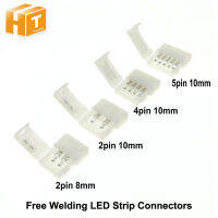 LED Strip Connectors 2pin 8mm 2pin 10mm 4pin 10mm 5pin 10mm Free Welding Connector 5pcslot.