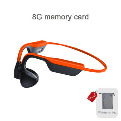 Bone Conduction Earphones TWS IPX8 Waterproof Wireless Bluetooth Headphones with Mic Memory 8G Card Headset Swimming Earphone