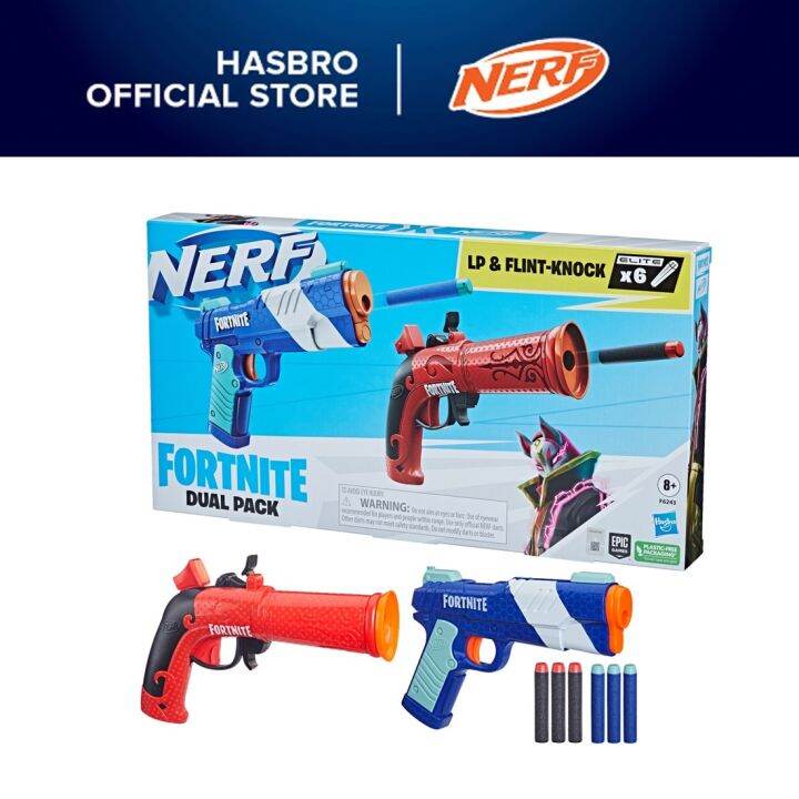 Nerf Fortnite 2-Blaster Peely Pack Includes SR-Ripe Blaster, Micro