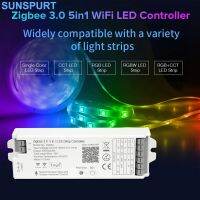 ไฟแถบ10Zigbee-LED พร้อมไดรเวอร์ LED 3.0G Tuya DIM CCT RGB RGBW Ggbct สะพาน Hue โหมดคู่เกตเวย์ DC5V-24V อัจฉริยะ