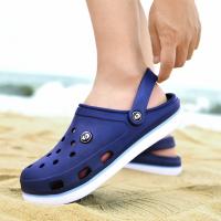 【cw】 Fashion Sandal Clogs Slippers Soft Bottom Beach Sandals Clog Breathable Ankle-Wrap EVA Shoes for 2021 ！