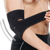 Sports Elbow Support Breathable Elbow Brace Black Polyester Fiber Free Size Soft for Climbing