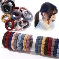 5Pcs Ins Popular Girls Elastic Rubber Hair Ties Women Korean Seamless Hair Band