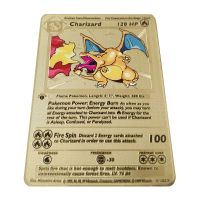 New 27 Styles Pokemon Game Anime Battle Card Gold Metal Card Charizard Pikachu Collection Card Pokemon Gold Metal Card