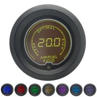 52mm Air Fuel Ratio Gauge LCD Digital 7 Color Display Signal Volt 0-1V