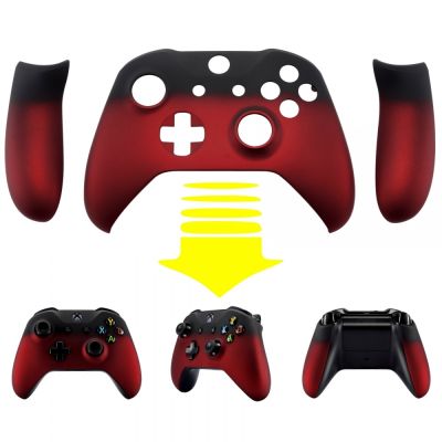 【Discount】 แผ่นเปลือกด้านหน้ารางด้านข้างสำหรับ Xbox One X & One S Controller Shadow Red