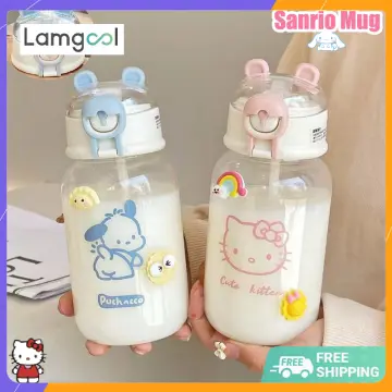 Sanrio Cinnamoroll Kuromi Pompom Purin Sports Water Bottle Handy