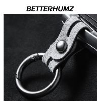 BETTERHUMZ Keychain Key Rings For Audi A3 A6 BMW Mercedes Benz Porsche Cayenne Alcantara Keycase Protect Cover Car Accessories