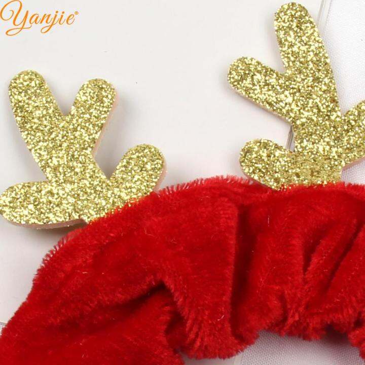 12pcslot-christmas-festival-velvet-deer-antler-girls-ponytail-scrunchies-european-diy-hair-accessories-women-hair-bands