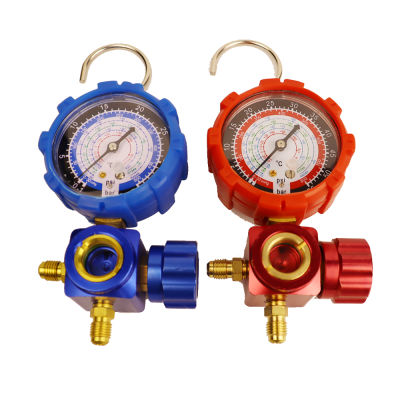 Air Condition Gauge For R410A R22 R134a R404A Refrigerants Manifold Gauge Manometer Valve 800psi500psi with Visual Mirror