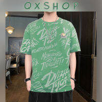 QXshop ส่งจากกทม.?เสื้อผู้ชายเกาหลี เสื้อผู้ชายเท่ๆ เสื้อคอกลมแขนสั้นดีเทลลายภาษาอังกฤษ เหมาะกับทุกอากาศของไทย ไม่หวาย?