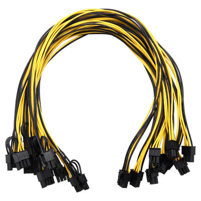10 Pcs 6 Pin PCI-E to 8 Pin(6+2) PCI-E (Male to Male) GPU Power Cable 50cm for Image Cards Mining Server Breakout Board