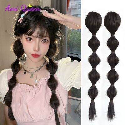 AS Synthetic hair fiber heat-resistant ring ponytail bubble ponytail wig clip-on hair extension ponytail wig