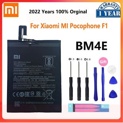 Xiao Mi โทรศัพท์เดิมแบตเตอรี่ BM4E สำหรับ Xiaomi Mi Pocophone Poco F1 3900MAh เปลี่ยนแบตเตอรี่เครื่องมือฟรี