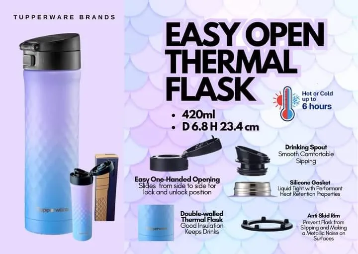 Tupperware EASY OPEN THERMAL FLASK – ezmarketim