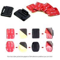 、‘】【【 16Pcs Set Flat Curved Helmet Base Adhesive Mount 3M VHB Stickers For Gopro Hero 98 76 5 4 3  Yi 4K SJCAM Osmo Sport Camera