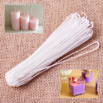 White 5/10 Metres of Braided Cotton Core Waxed Candle Making Wicks for Candle DIY Making