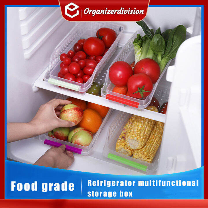 Refrigerator Organizer bins Kitchen Fridge Space Saver Organizer