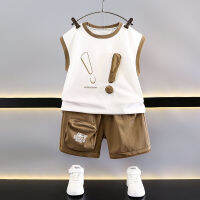 Boys Short-Sleeved Suit 2023 New Childrens Fashionable Stylish Summer Clothes Baby Thin Short-Sleeved Two-Piece Suit Fashion