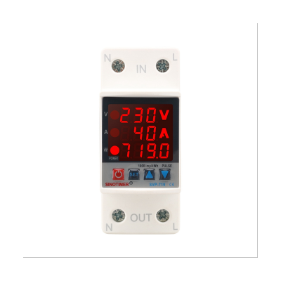 SINOTIMER Adjust Voltage Relay over Under Voltage Protector over Current Limit Wattmeter KWH Energy Meter Power Comsumption