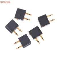 ?【Lowest price】CHANGDA 5pcs 3.5MM Pro airline เครื่องบิน Golden Plated Headphone JACK plug ADAPTER