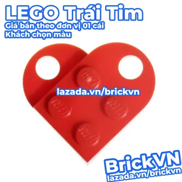 New LEGO Red Heart Pieces for necklaces Pair Two Valentine 3176