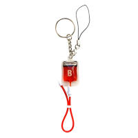 Accessory Keyring Keychain For Blood Type O PVC Pendant Keychain Blood Type Keychain Gift Charm Keychain