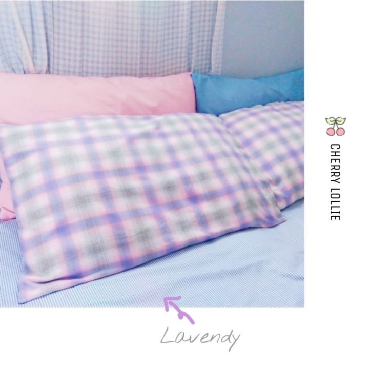โปรพิเศษ-พร้อมส่งlimited-pillowcase-ปลอกหมอนลายสก็อตลายlimited-lavendy-ราคาถูก-ปลอกหมอน-ปลอกหมอนหนุน-ปลอกหมอนข้าง-ปลอกหมมอนยางพารา-ที่นอน-หมอน-เตียง-ผ้าปูที่นอน-ผ้านวม