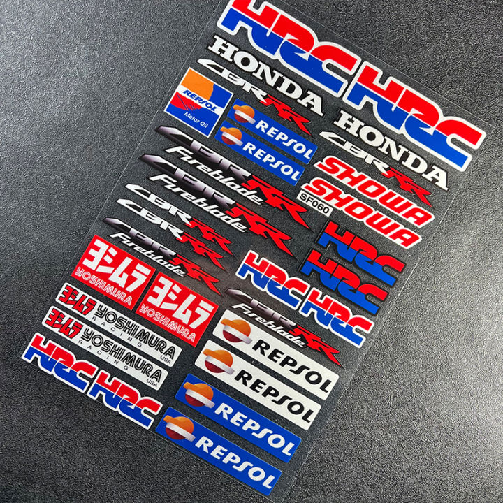 สติกเกอร์ตกแต่งมอเตอร์ไซค์กันน้ำสะท้อนแสงอเนกประสงค์สำหรับ-hrc-cbr-yoshimura-repsol