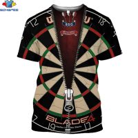 2023 NEWDarts 3D Men T-shirt Fashion Streetwear Casual Bar Tshirt Unisex Short Sleeve O Neck Clothing Sale Top