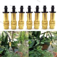 10pcs 4/7 Tube Copper Spray Nozzle Fogger Watering Irrigation Misting Cooling Brass Sprinkler for Gardening System YB21TH