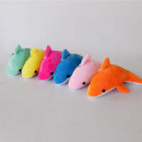 น่ารัก Dolphin Plush ตุ๊กตาพวงกุญแจสำหรับผู้หญิงกระเป๋า Charms Fluffy Pom Whale Key ผู้ถือแหวนปลา Trinket งานแต่งงาน Gift